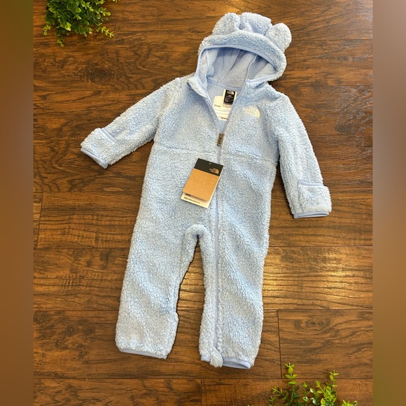 NWT 🍃 The North Face Infant Baby Campshire One Piece Bunting Cornflower - Picture 1 of 6